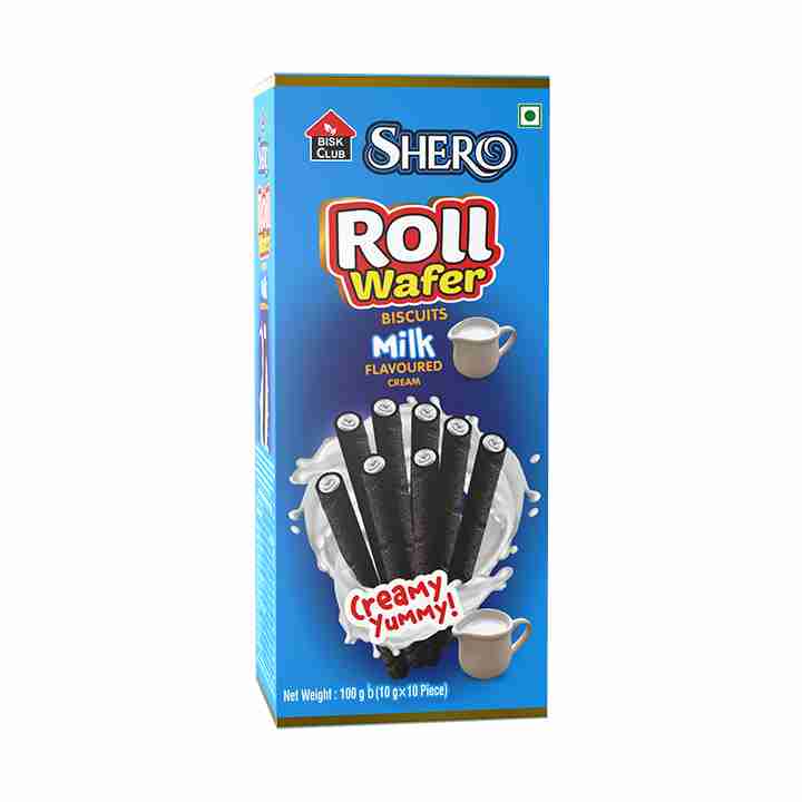 Bisk Club Shero Roll Waffer (Milk) 100g