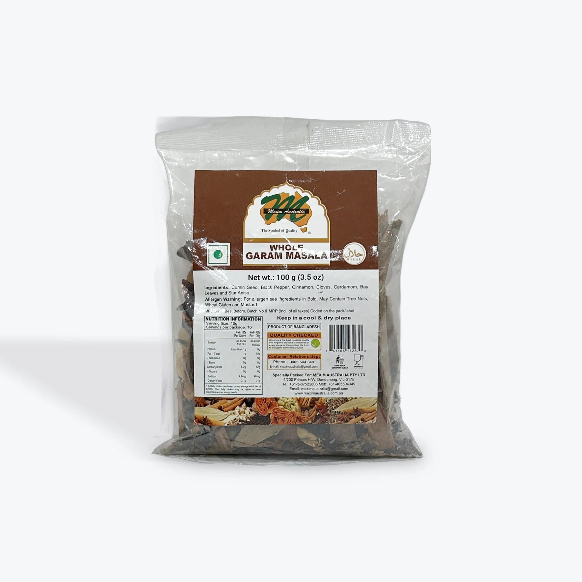Mexim Garam Masala (Whole) 100g
